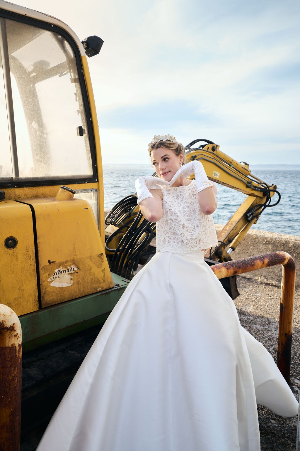Artistic bridal portrait by destination wedding photographer Antonin Verley, Provence